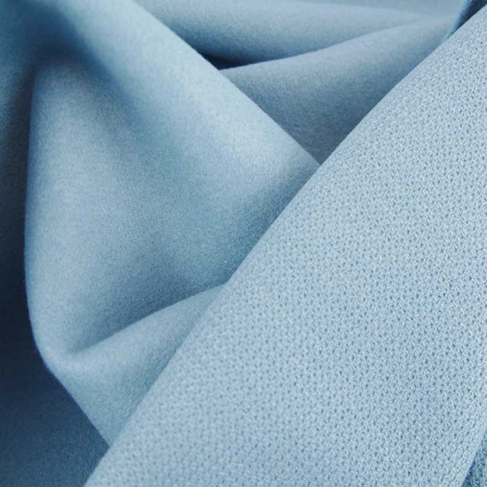 Tissu lainage uni - bleu layette x 10 cm