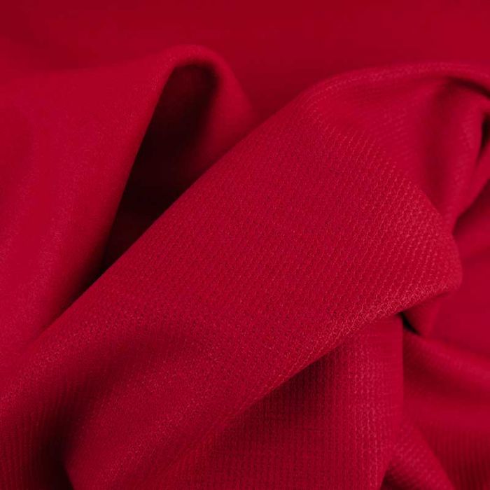 Tissu lainage uni - rouge x 10 cm