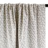 Tissu popeline de coton motifs gui - blanc x 10 cm