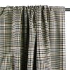 Tissu tartan carreaux stretch camel - écru x 10 cm
