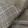 Tissu tartan carreaux stretch camel - écru x 10 cm