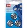 Boutons pression métal 21 mm Prym argent