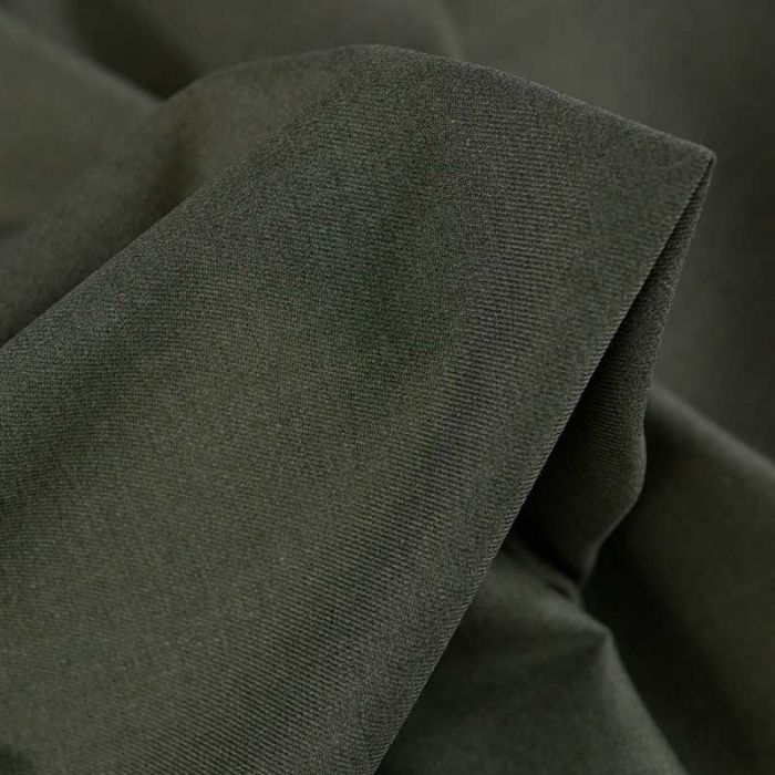 Tissu twill de bambou vert gris - Fibre Mood x 10 cm