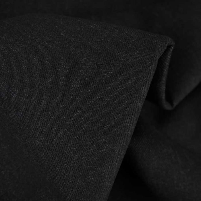 Tissu denim haute couture - gris foncé x 10 cm