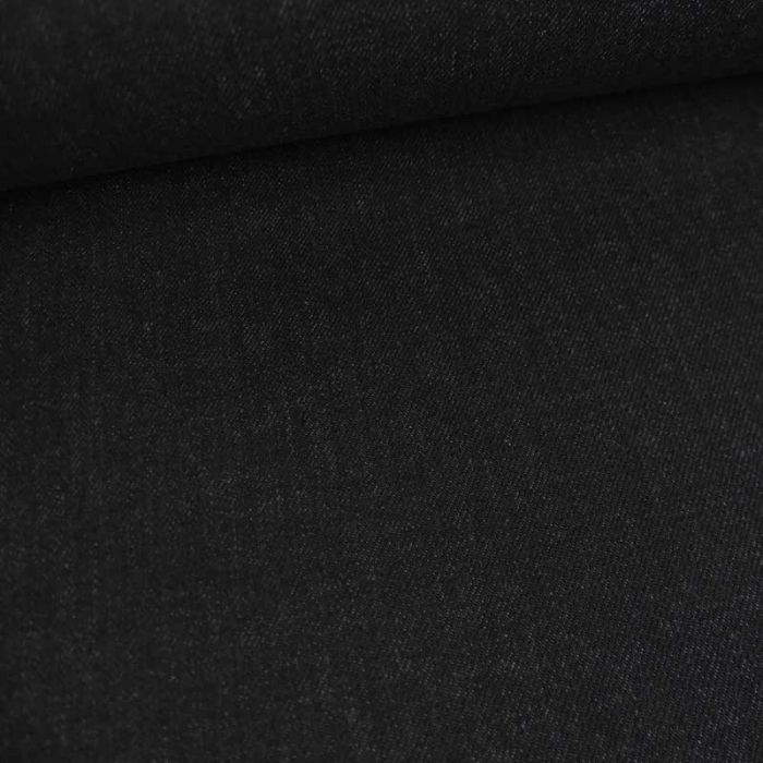 Tissu denim haute couture - gris foncé x 10 cm