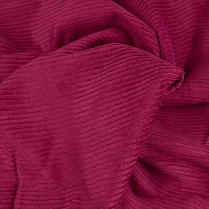 Tissu velours côtelé - fuchsia x 10 cm