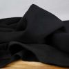 Tissu molleton sweat - noir x 10 cm