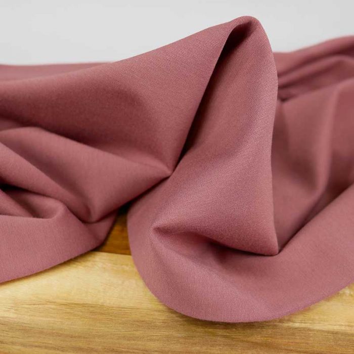 Tissu jersey punto lourd viscose - bois de rose x 10 cm
