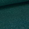 Tissu molleton sweat lurex argent - vert canard x 10 cm