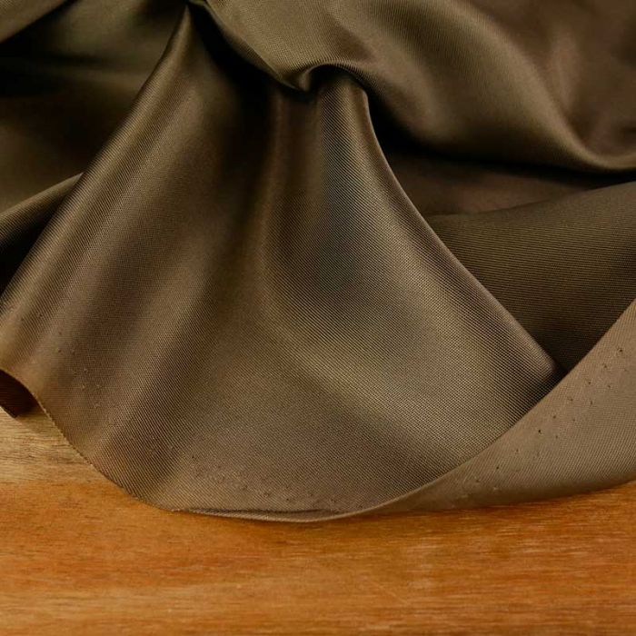Tissu doublure cupro bemberg haute couture - marron x 10 cm
