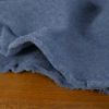 Tissu polaire molleton coton bio - bleu denim x 10 cm