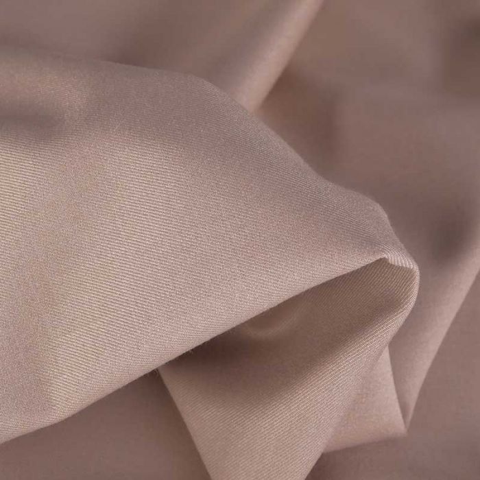 Tissu gabardine légère stretch uni - rose nude x 10 cm