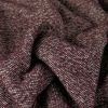 Tissu lainage tweed chiné haute couture - bordeaux x 10 cm