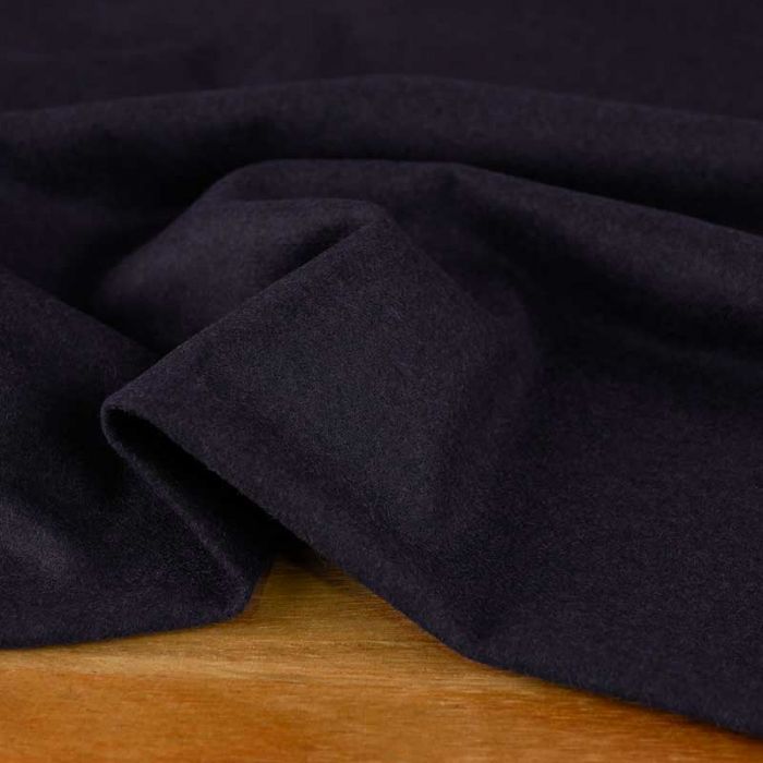 Tissu drap de laine recyclée chiné haute couture - violet x 10 cm
