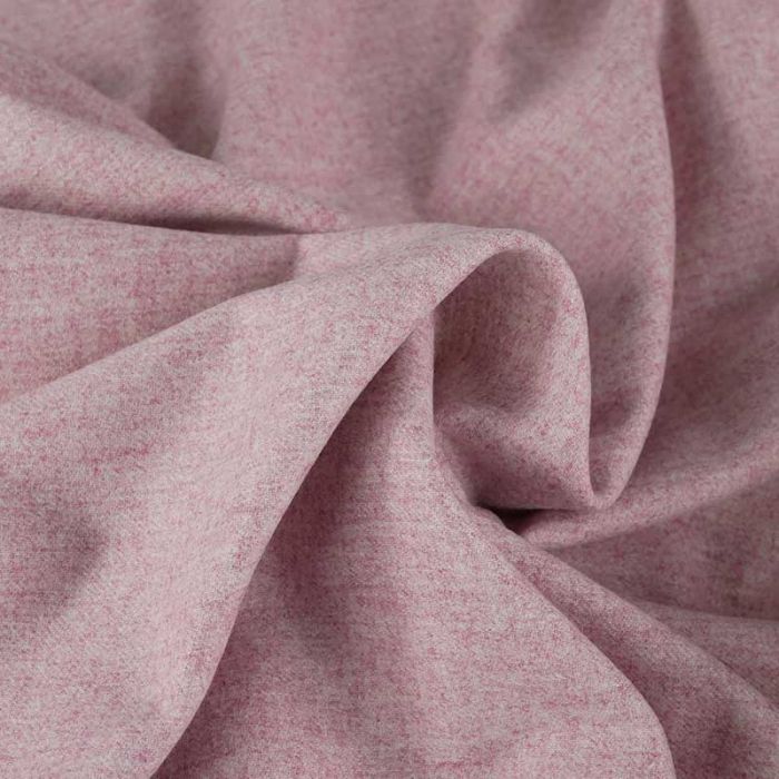 Tissu drap de laine chiné haute couture - rose x 10 cm