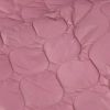 Tissu matelassé doudoune réversible - rose et beige x 10 cm