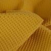 Tissu piqué de coton nid d'abeille - moutarde x 10 cm