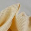 Tissu piqué de coton nid d'abeille - écru x 10 cm