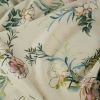 Tissu bourrette soie fleurs lavis haute couture - beige x 10 cm