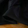 Tissu twill de soie uni haute couture - noir x 10 cm
