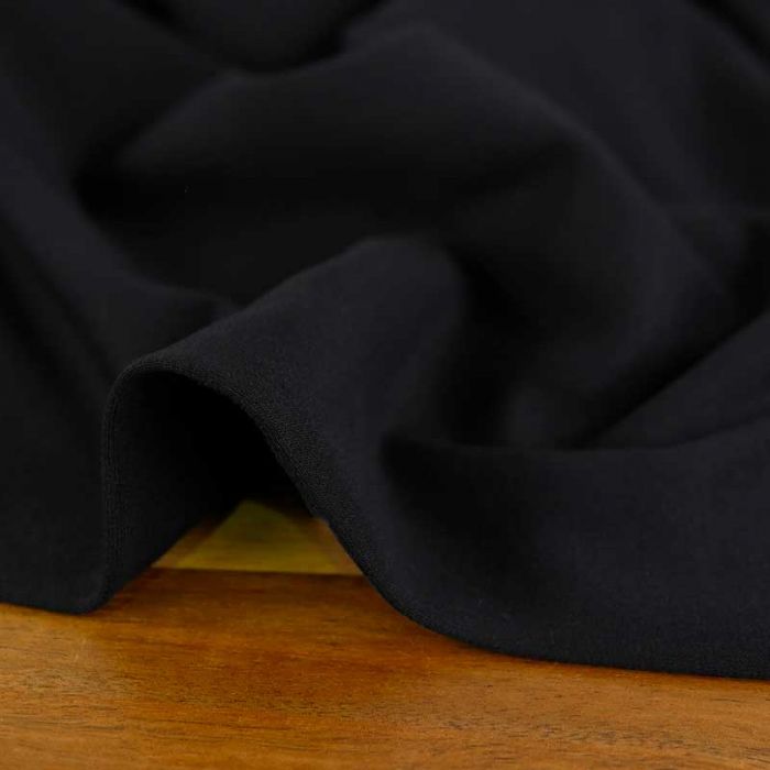 Tissu molleton sweat léger - noir x 10 cm