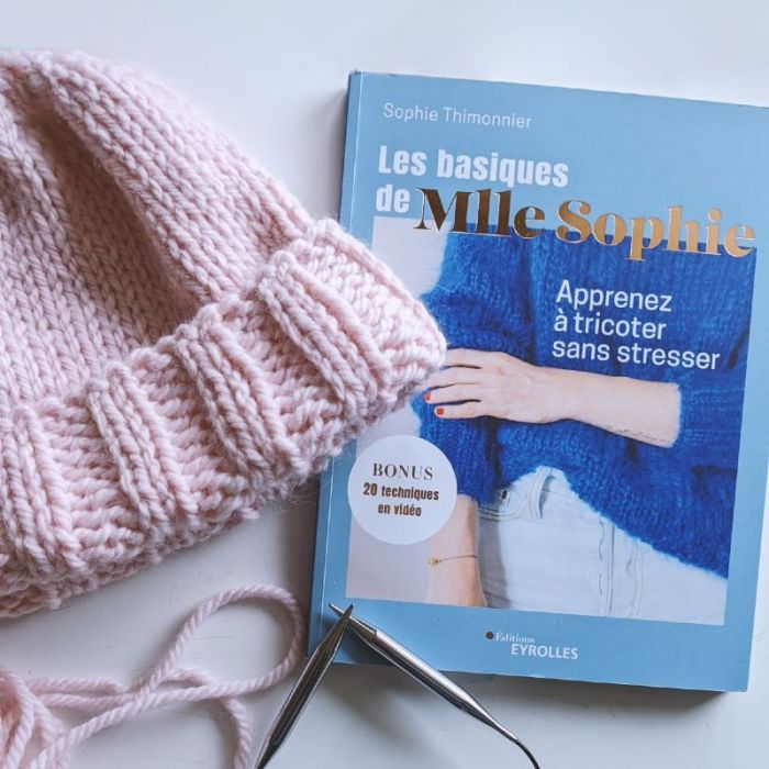 Kit tricot bonnet émeraude - Mlle Sophie