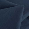 Tissu lin lavé uni - bleu denim x 10 cm