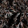 Tissu viscose motifs vagues - noir