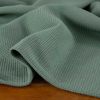 Tissu jersey coton gaufré - vert sauge x 10cm