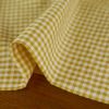 Tissu viscose coton vichy - jaune miel x 10cm