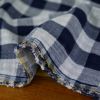 Tissu double gaze vichy double face - bleu marine x 10 cm