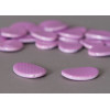Perle plate ovale incurvée mauve x1