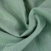 Tissu double gaze pailletée - vert de gris x 10 cm