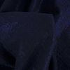 Tissu double gaze pailletée - bleu marine x 10 cm