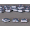 Perle plate carrée grise à pois x1