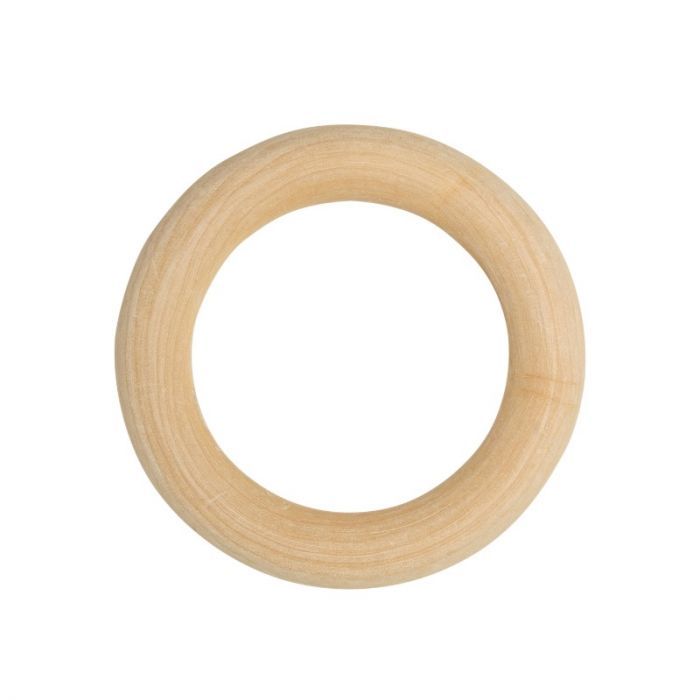 Anneaux de dentition rond en bois 75 mm x 2