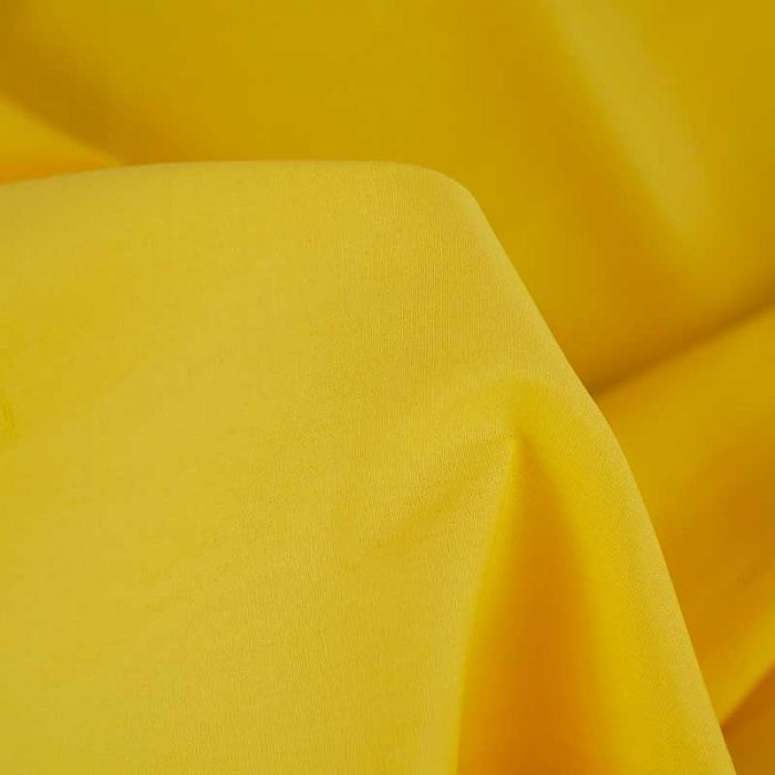 Tissu coton popeline - jaune x 10 cm