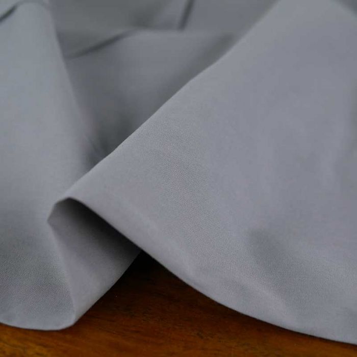Tissu coton popeline gris clair