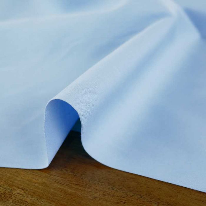 Tissu coton popeline bleu x 10 cm