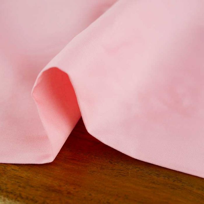 Tissu coton popeline - rose x 10 cm