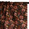 Tissu viscose oeko-tex fleurs rondes - marron x 10 cm