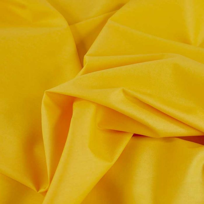 Tissu coton popeline bio - jaune x 10 cm