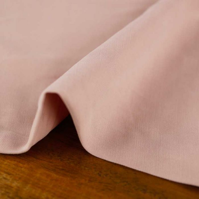 Tissu tencel haute couture - rose poudre x 10 cm