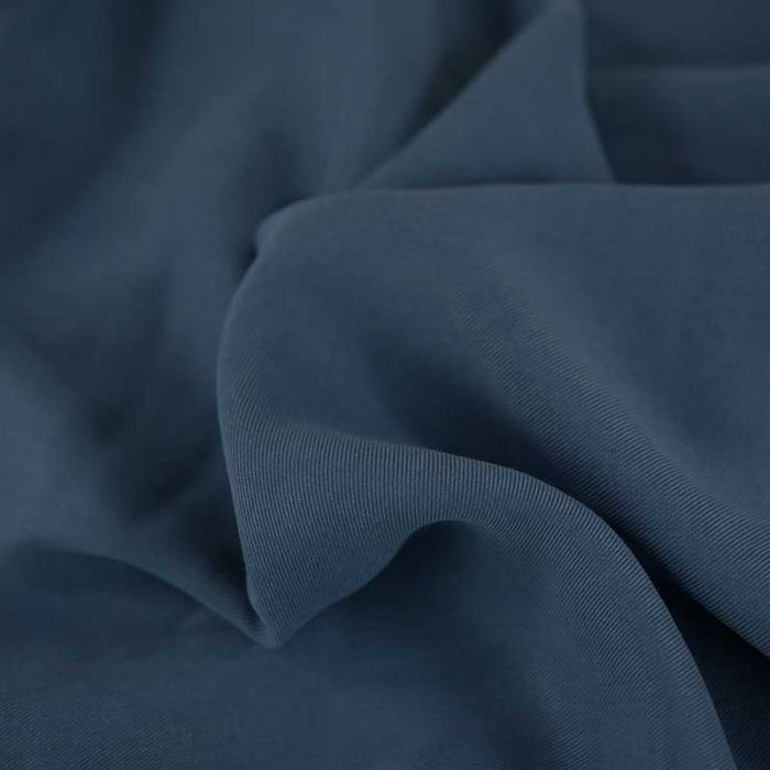 Tissu tencel haute couture - bleu denim x 10 cm