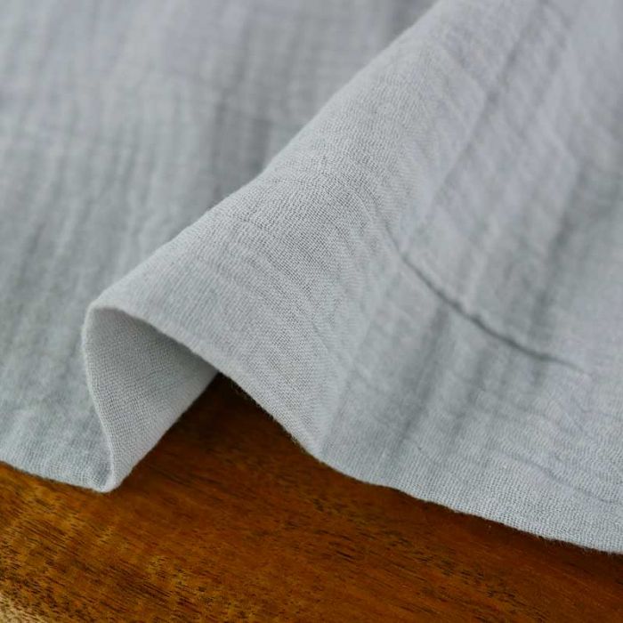 Tissu double gaze - gris clair x 10 cm