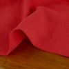 Tissu double gaze - rouge x 10 cm