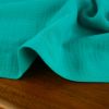 Tissu double gaze - turquoise x 10 cm