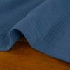 Tissu double gaze - bleu x 10 cm