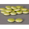 Perle pastille verte ronde à petits pois 20 mm x1