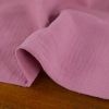 Tissu double gaze - rose framboise x 10 cm
